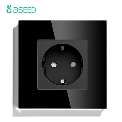 BSEED EU Wall Socket with USB-C Charging Port – Glass Panel 16A