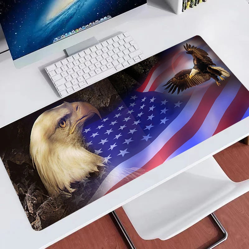 USA Flag XXL Extended Gaming Mouse Pad – 900x400mm Anti-Slip Desk Mat for Keyboard & Mouse