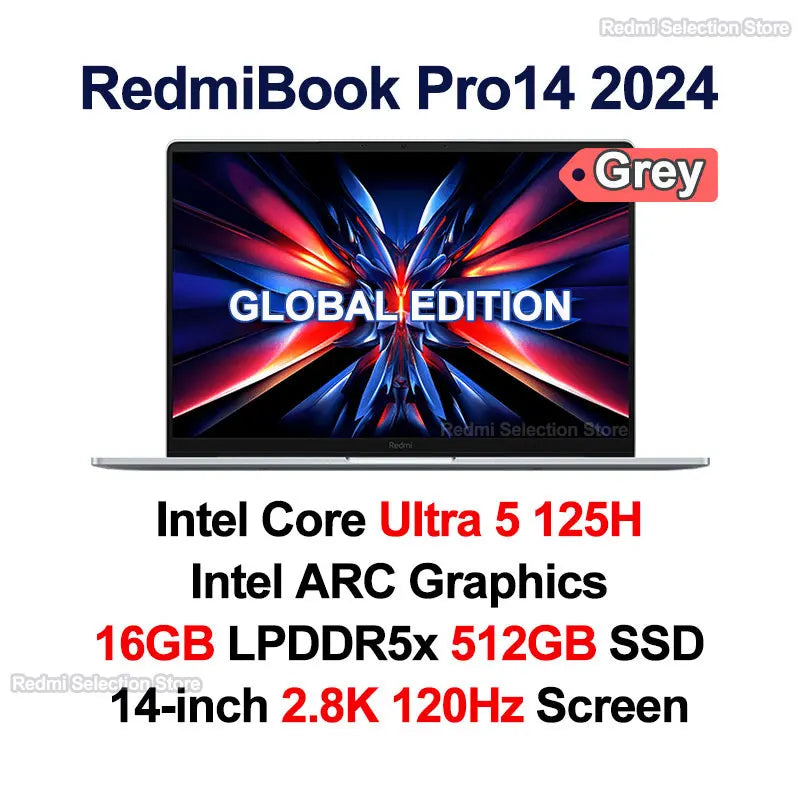 Xiaomi RedmiBook Pro 14 | Intel Core Ultra 5-125H / Ultra 7-155H | 32GB DDR5 | 1TB SSD | 2.8K 120Hz | ARC Graphics