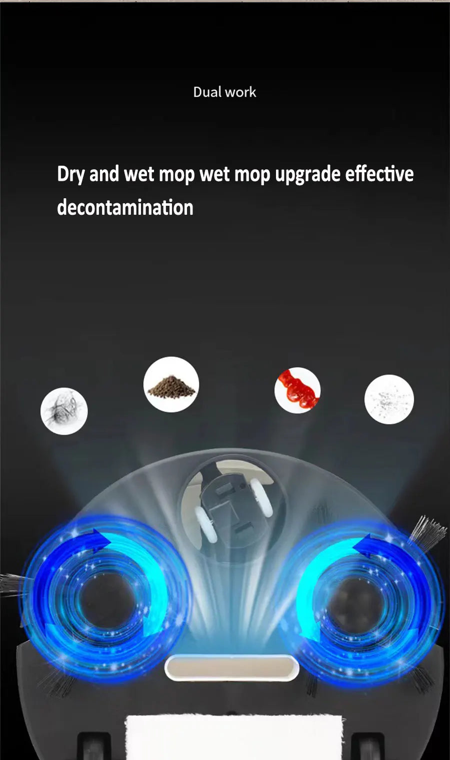 R.E.D. Shopping 3-in-1 smart robot vacuum cleaner with mopping, 1500Pa wireless sweeping for home and office cleaning.
