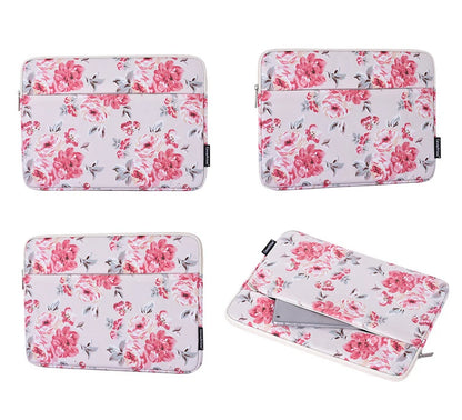 Laptop Sleeve Bag 11–15.6 Inch – Canvas, Zipper, for MacBook, Lenovo, HP, Acer – Multiple Prints