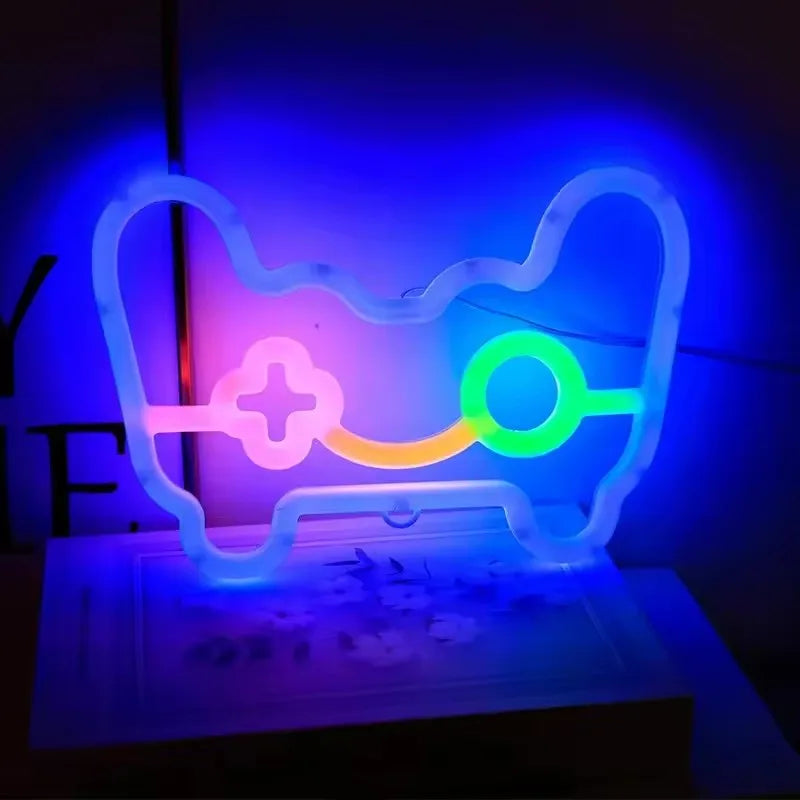 Game Neon Sign Light – USB Powered LED Wall Décor for Gaming Room