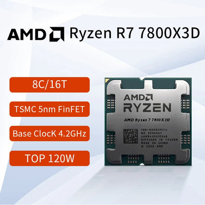 AMD Ryzen 7 7800X3D Gaming Processor – 8-Core, 5GHz, AM5, 3D V-Cache, DDR5