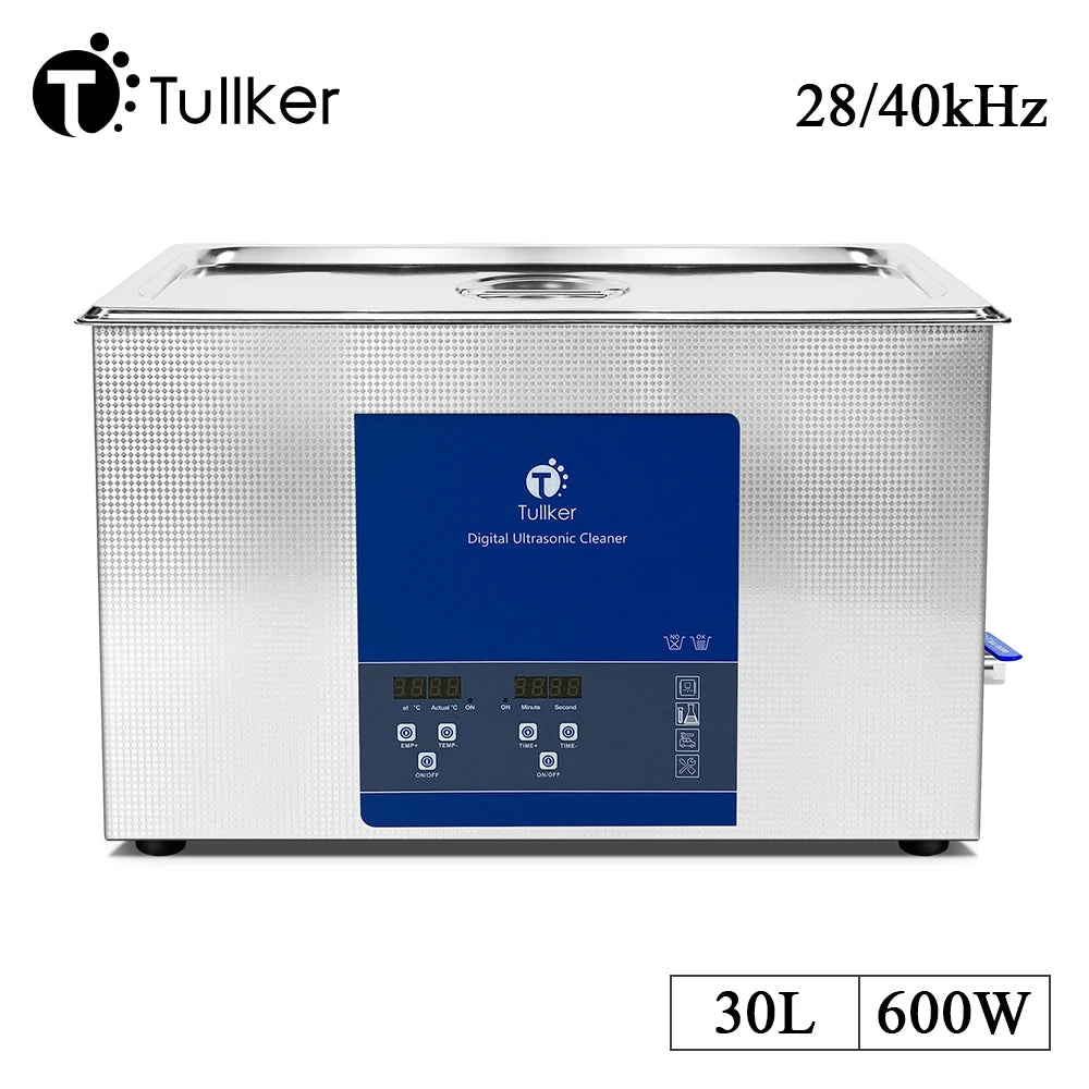 Industrial Ultrasonic Cleaner 2L–30L – Metal, DPF & Engine Parts Degreaser, EU/UK/US/AU Plug