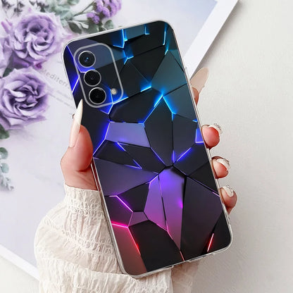 Luxury Painted Soft Silicone Case for Oppo A74 5G – Shockproof Back Cover