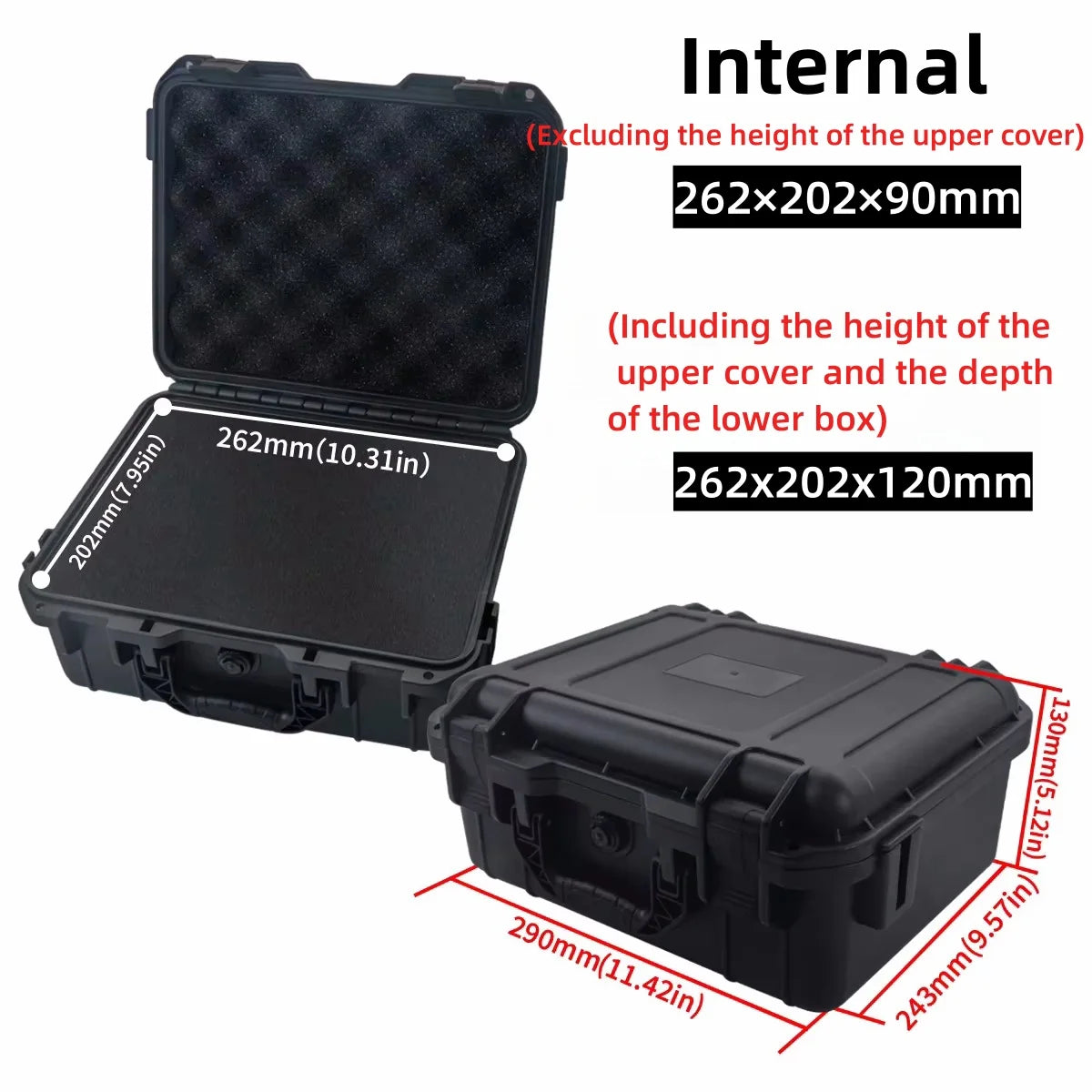 Waterproof Hard Carry Case with Pre-Cut Sponge – Tool & Equipment Organizer