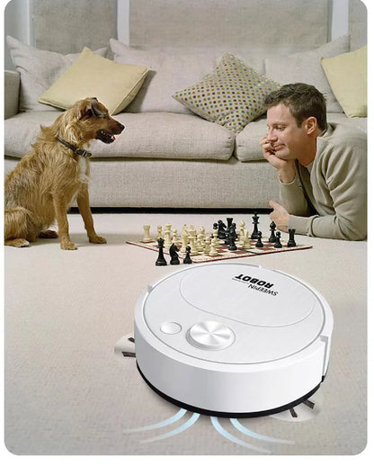 R.E.D. Shopping 3-in-1 smart robot vacuum cleaner with mopping, wireless sweeping, 1500Pa for home and office cleaning.