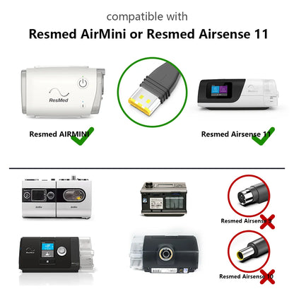 65W USB-C to ResMed AirMini CPAP Power Cable – 24V PD Charging Adapter for Travel