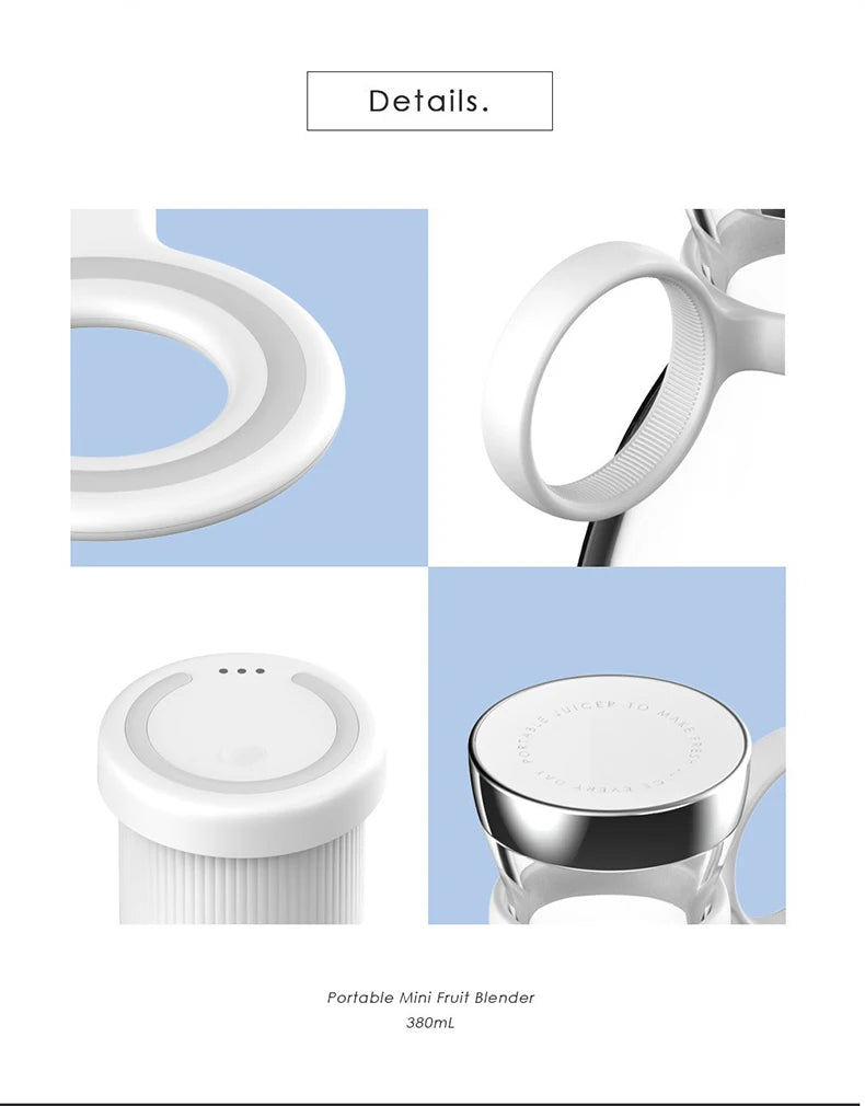 Mini Portable USB Juicer Blender – Electric Fruit Mixer