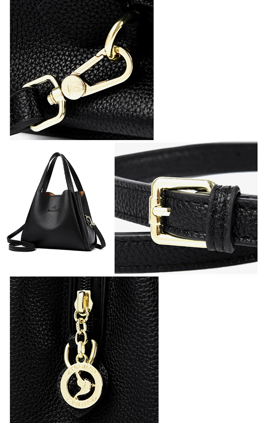 Soft PU Leather Tote Bag - Large Capacity Women's Shoulder Handbag