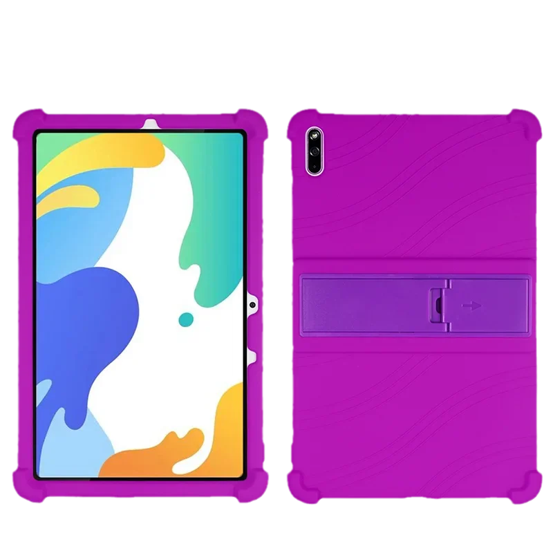 Shockproof silicone case for Huawei MatePad 10.4-inch tablet with stand feature, designed by R.E.D. Shopping for protection.