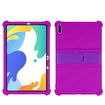 Shockproof silicone case for Huawei MatePad 10.4-inch tablet with stand feature, designed by R.E.D. Shopping for protection.