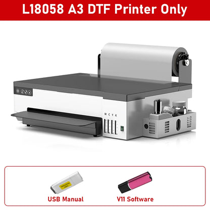 A4/A3 DTF Printer with DTF Oven – XP600, Direct to Film for T-Shirts & Clothes