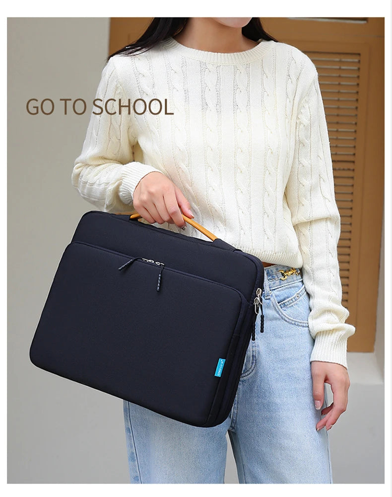Waterproof Laptop Sleeve Bag 13.3"–15.6" — Portable Travel Carrying Case for MacBook Air/Pro