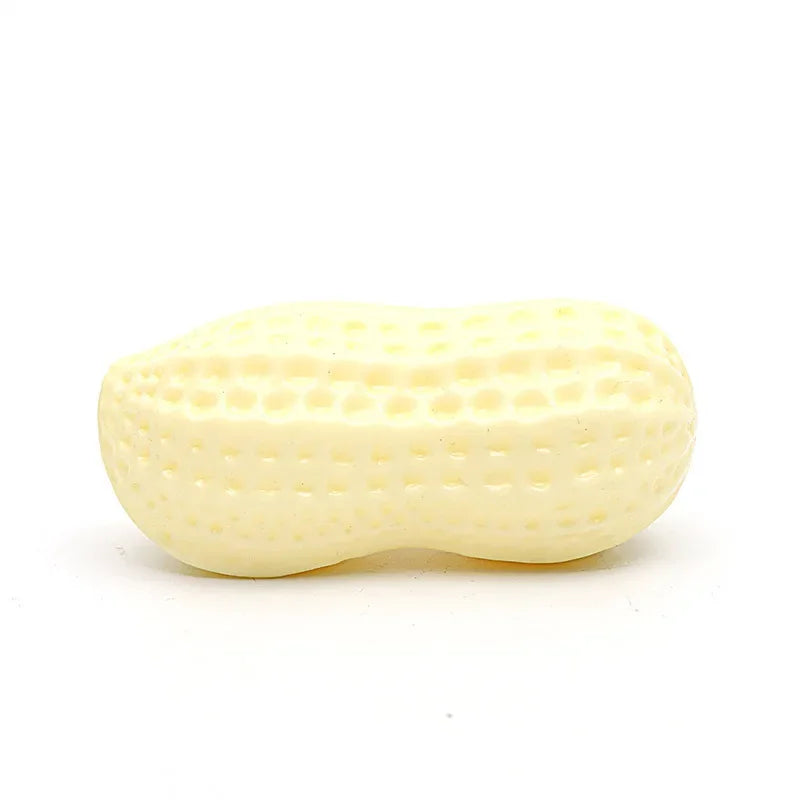 Peanut Squeaky Dog Chew Toy | TPR Teeth Cleaning Interactive Pet Toy