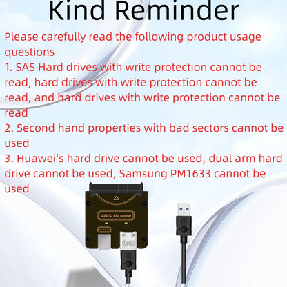 TISHRIC SAS 29-Pin SFF-8482 to USB 3.0 Adapter – 6Gbps HDD RAID with Power Port