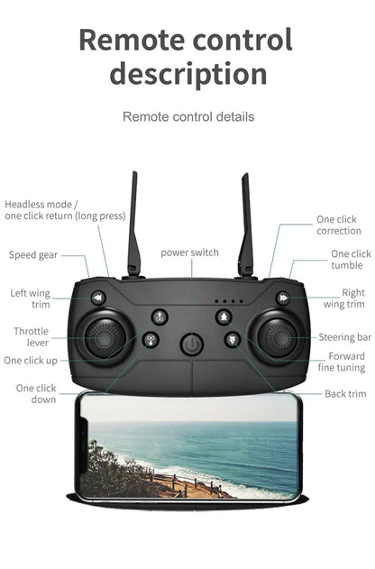 E99 Pro Drone – 4K HD Camera, Altitude Hold, Foldable Quadcopter
