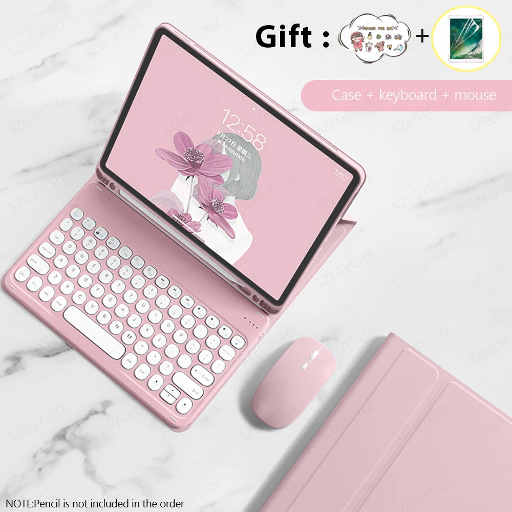 Bluetooth Keyboard & Mouse Case for iPad – Pro, Air, 10th Gen, Mini