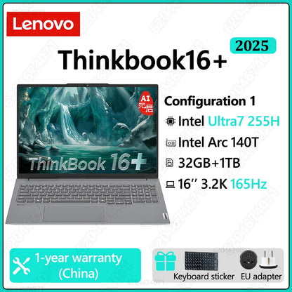 Lenovo ThinkBook 16+ 2025 – Intel Ultra 7/9, 32GB DDR5, 1TB SSD, 16" 3.2K 165Hz