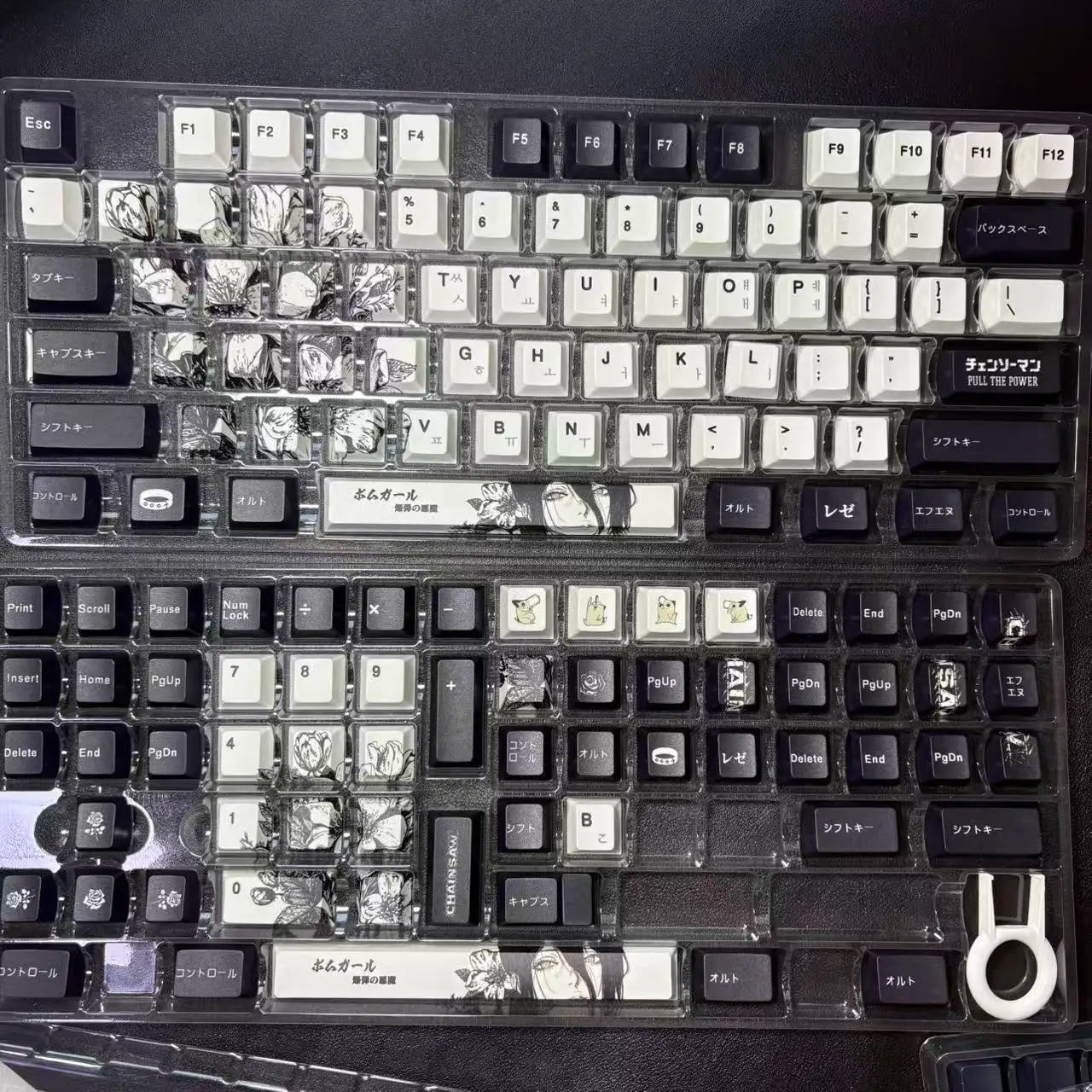 Chainsaw Man Anime Keycaps – PBT Dye-Sub, Cherry Profile, 74–140 Keys, for Mechanical Keyboard