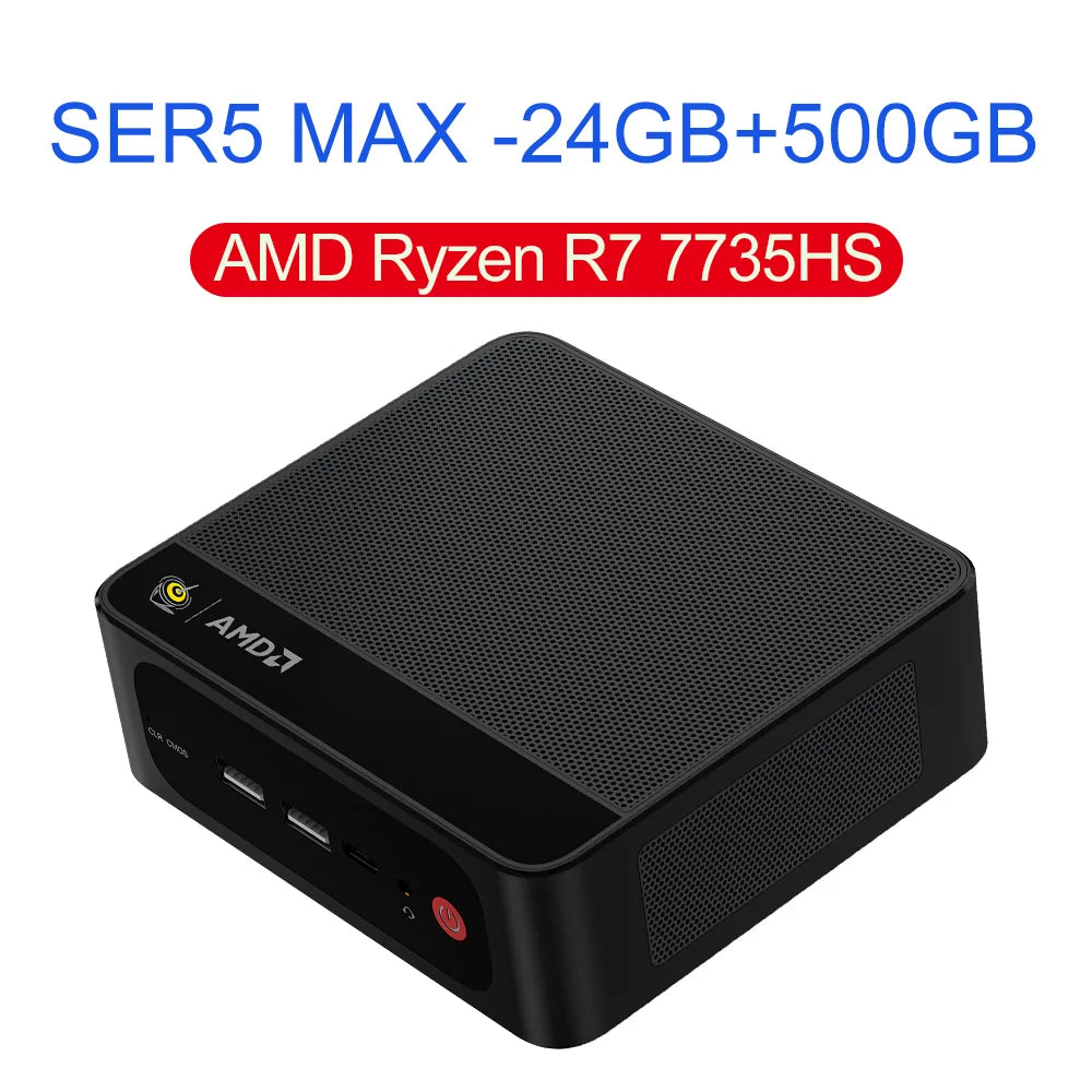 Beelink SER5 Max Mini PC – AMD Ryzen 7 6800U/7735HS, DDR5, WiFi 6, 2.5G LAN