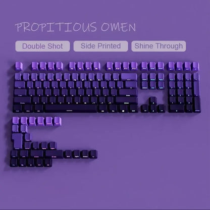 Cherry Profile PBT Keycaps 133+ Keys – White Side-Printed Shine-Through for MX Switches