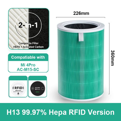 Xiaomi Mi Mijia Air Purifier 4 Pro Replacement Filter – Carbon Upgrade & Color Options