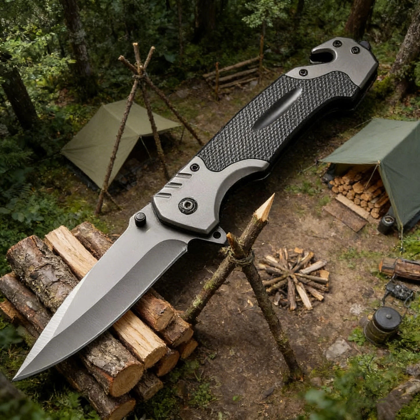 EDC Folding Pocket Knife with Clip – Outdoor Survival & Camping
