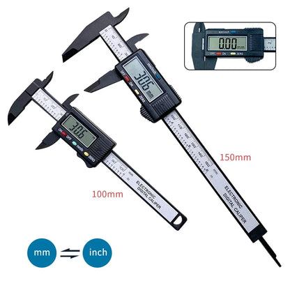 Digital Vernier Caliper 100–150mm – Carbon Fiber Electronic Measuring Tool