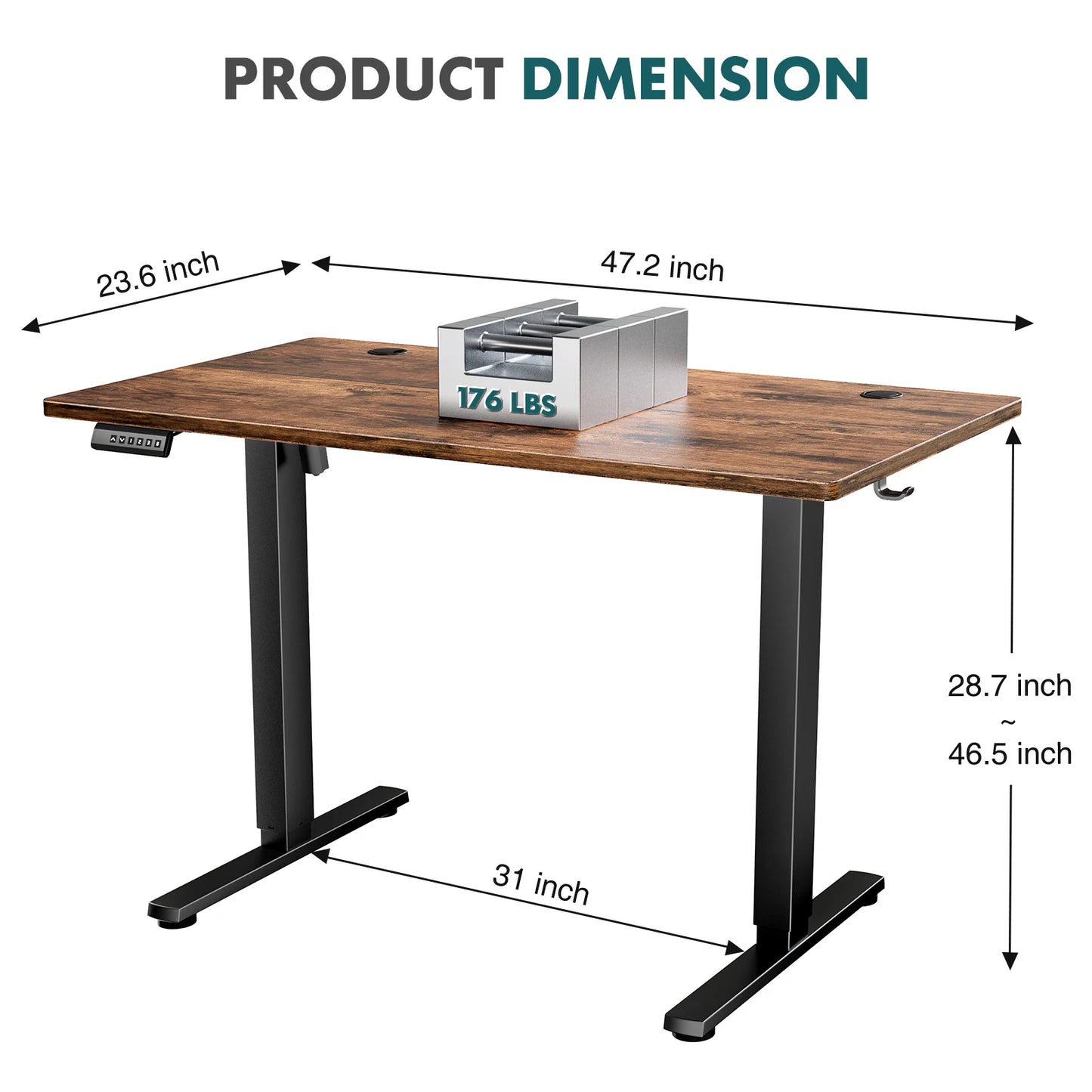 JHK Electric Height Adjustable Standing Desk – Ergonomic Sit-Stand Home Office