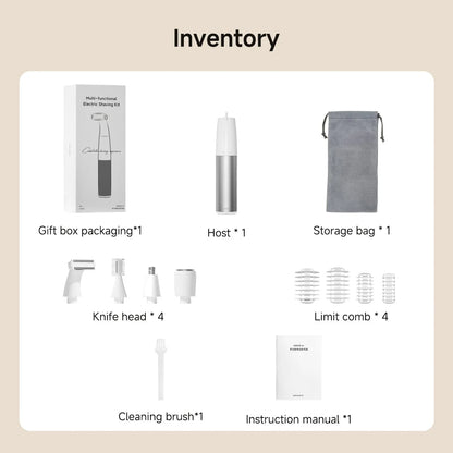DOCO LAB 4-in-1 Electric Epilator & Hair Removal Trimmer – Cordless, Painless, Body & Bikini, Gift for Men & Women