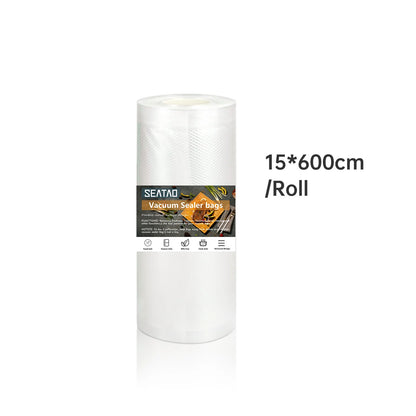 R.E.D. Shopping SEATAO vacuum food storage bags in various sizes, designed for vacuum sealing and long-lasting freshness.
