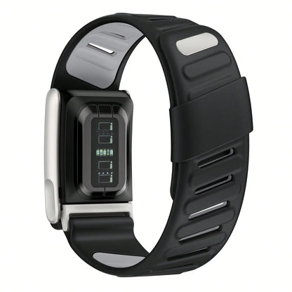 Dual-Colored Silicone Fitness Tracker Strap – Compatible with 5.0 ECG Models