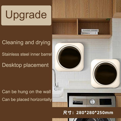Mini Drum Washing Machine with Dryer | Desktop & Wall Mounted | 220V EU
