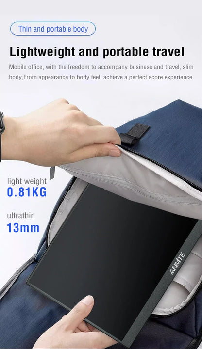 Anmite Portable Monitor 14"/16" – 1920x1200 IPS HDR10, Touch Screen, for Xbox/PS4/PS5/Switch/PC/Laptop