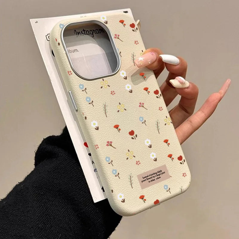 Retro Floral Leather Phone Case for Xiaomi Mi 11 Lite, 13T Pro, Poco X7, F6, X5 – Shockproof