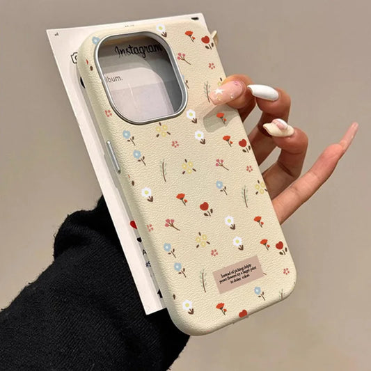 Retro Floral Leather Phone Case for Xiaomi Mi 11 Lite, 13T Pro, Poco X7, F6, X5 – Shockproof
