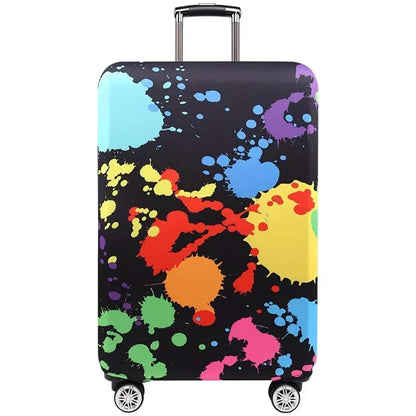 Stretch Elastic Suitcase Cover Protector with Painted Design