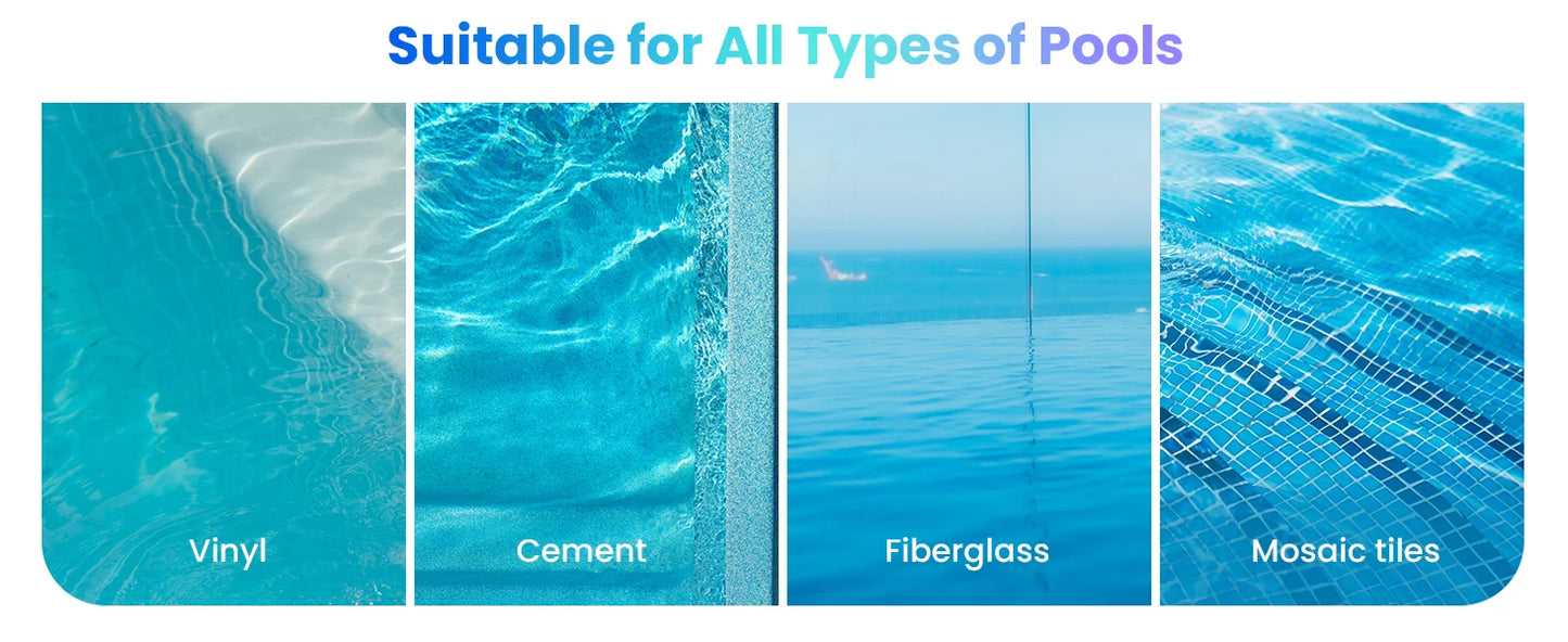 Cordless Robotic Pool Cleaner | 4 Motors, Wall & Waterline Cleaning, 300min Battery, Inground Pools