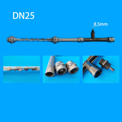 UPVC Inline Ozone Static Mixer DN15–DN100 | Optional PVDF Venturi | Water Treatment