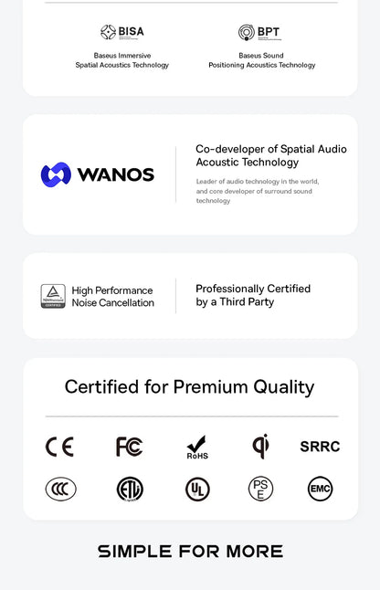 Baseus EP10 Pro ANC TWS Earbuds – 50dB, LDAC, Bluetooth 6.0, 6 Mics, Hi-Res, IP55