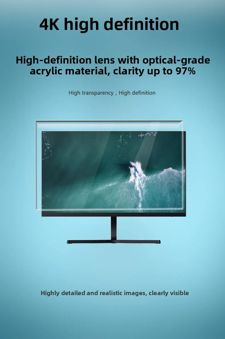 Blue Light Blocking Screen Protector 24" — Anti-Reflective, Eye Protection, Radiation-Free