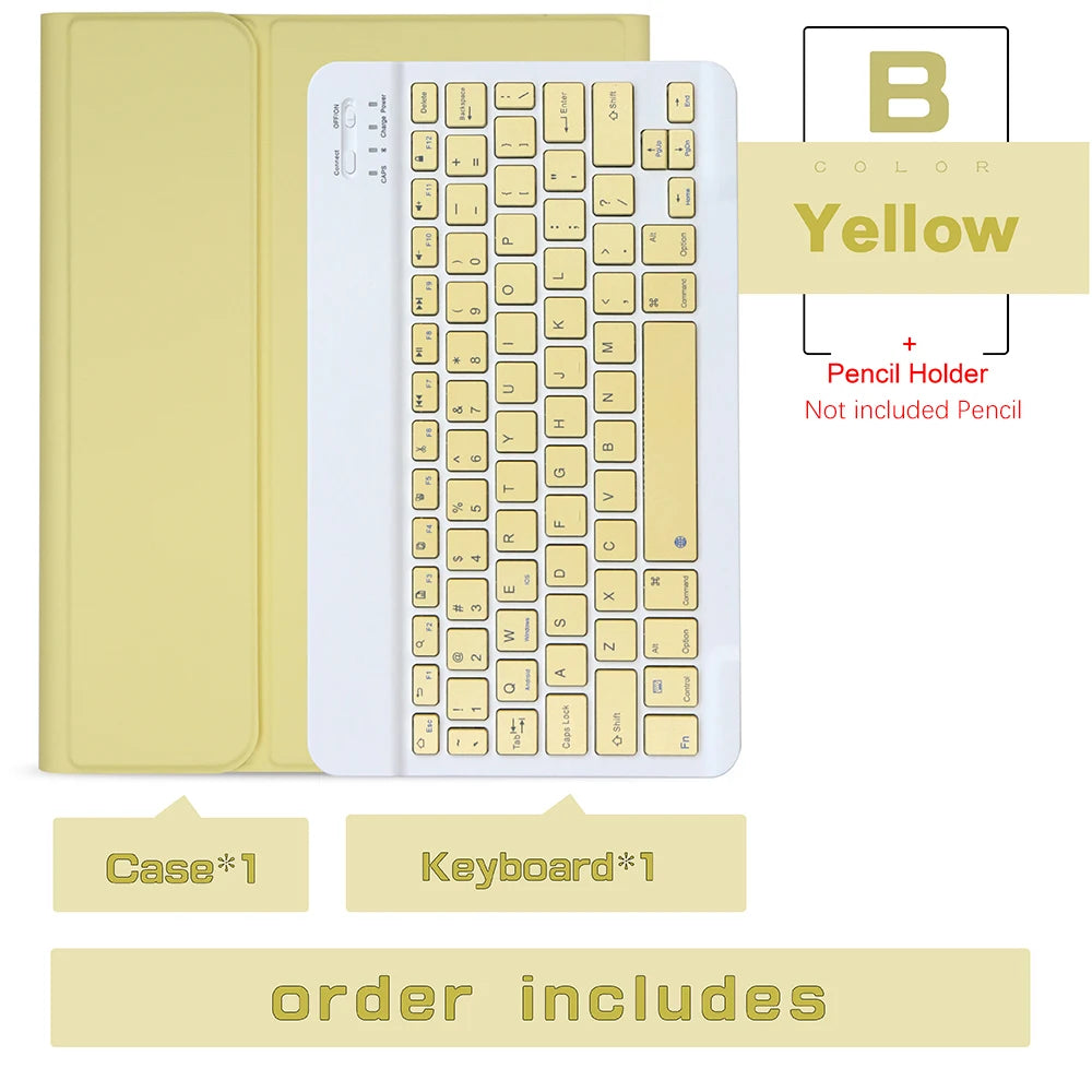 Wireless Magic Keyboard & Mouse Case for iPad Pro 11/13, Air 11/13, iPad 7-10 Gen – Bluetooth, Touchpad