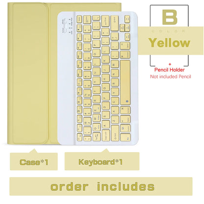 Wireless Magic Keyboard & Mouse Case for iPad Pro 11/13, Air 11/13, iPad 7-10 Gen – Bluetooth, Touchpad