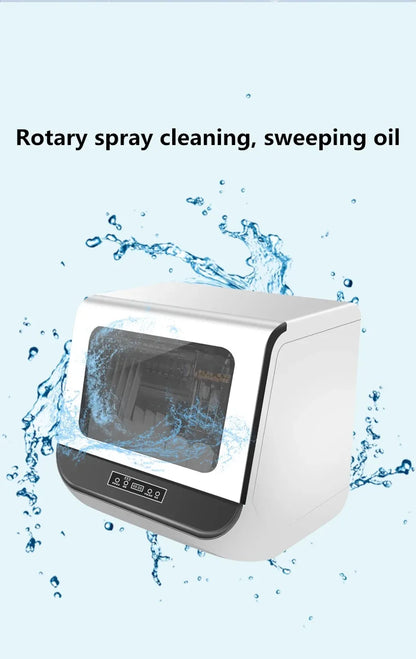 Countertop Dishwasher | 5 Programs | 6-Place Settings | EU Plug | 220V