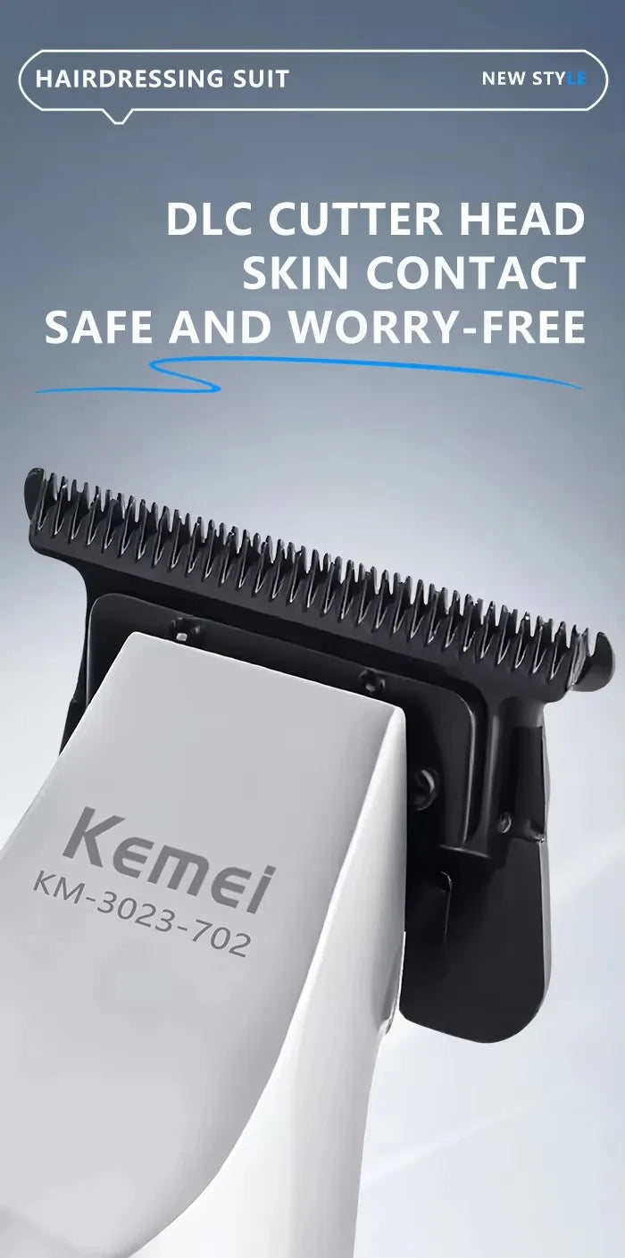 Kemei KM-3023 Professional Hair Clipper – 0mm Rechargeable Trimmer