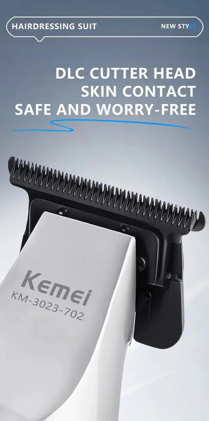 Kemei KM-3023 Professional Hair Clipper – 0mm Rechargeable Trimmer