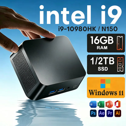 Mini PC Intel N150 / i9-10980HK – 16-32GB RAM, up to 2TB SSD, WiFi 6, Windows 11 Pro