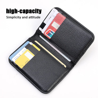 LISM Ultra-Slim PU Leather Credit Card Holder Wallet