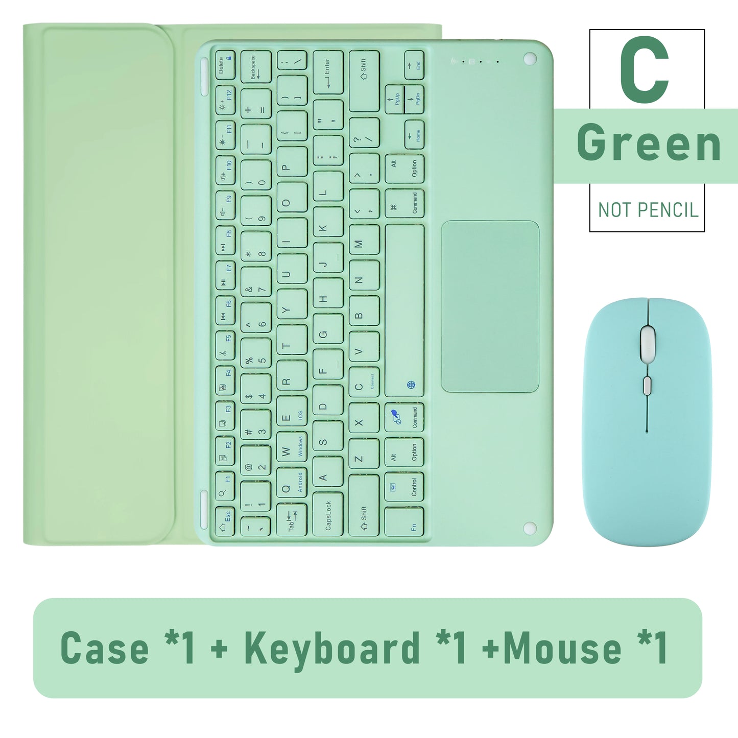 Wireless Magic Keyboard & Mouse Case for iPad Pro 11/13, Air 11/13, iPad 7-10 Gen – Bluetooth, Touchpad